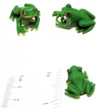 Tree Frog 3 Toy Figures 9702 Game Pcs Micro-Mini Doll House Shoppe Miniature - £3.58 GBP