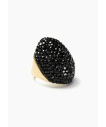 Kate Spade New York Mood Ring Gold Cocktail Pavé Statement Black Crystals 5 - £58.39 GBP