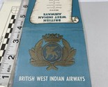 Giant Matchbook Cover  British West Indian Airways  11+ Locations  gmg - £19.55 GBP