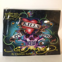 Don Ed Hardy Plastic Pouch Bag by Christian Audigier Love Kills Slowly - £15.81 GBP