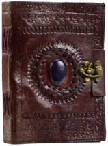Stone Eye Leather Blank Book W/ Latch - £44.78 GBP