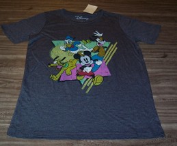 Women&#39;s Teen Walt Disney Mickey Mouse Donald Duck Goofy T-shirt Xs New w/ Tag - £15.52 GBP