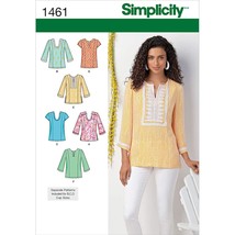 Simplicity 1461 Women&#39;s Top Collection Sewing Patterns, Sizes 10-18 - $18.99