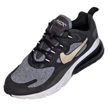 Nike Air Max 270 React Running Shoes Mens 8 Black Gray Sneakers AO4971-001 - £34.70 GBP