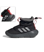Adidas Monofit Boot 1 Toddler/Kids Slip-on Shoes, Core Black/Silver/Red ... - $25.30