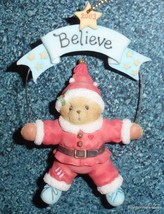 CHERISHED TEDDIES DATED 2003 CHRISTMAS ORNAMENT BELIEVE #112392 WITH BOX... - £6.09 GBP
