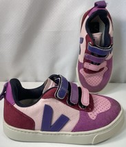 Veja Shoes Little Girls sz 10 Athletic Sneaker Pink Purple Red Petale Co... - $40.89 CAD