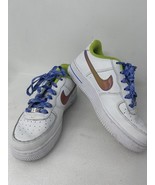 Nike Air Force 1 Low Sneakers Size 5Y LV8 White Magma Orange - $53.51 CAD