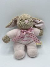 Dan Dee My First Bunny Rabbit Plush Rattle Pink Baby Toy Stuffed Polka D... - £4.95 GBP