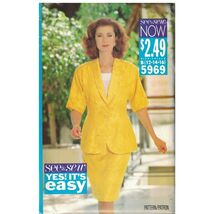 Butterick See and Sew Pattern 5969 Jacket Skirt Top Misses Size 12-16 - $8.66