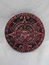 Vintage Mayan Calendar Crushed Malachite Wall Hanging Art 5&quot; - £16.85 GBP