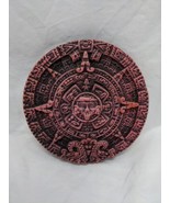 Vintage Mayan Calendar Crushed Malachite Wall Hanging Art 5&quot; - $21.78