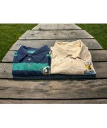 2-Disney Mickey and Friends Shirts Tennis Club Polo Summer Mens XL Strip... - £30.29 GBP
