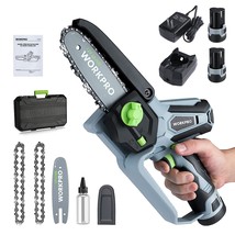 WORKPRO Mini Chainsaw, 6.3 Cordless Electric Compact Chain Saw with 2 Ba... - £108.36 GBP
