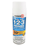 Bulls Eye 1-2-3 PRIMER spraY Bright White Interior Exterior zinser Zinss... - $43.81 CAD