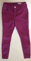 Aeropostale Womens Jeans Size 2 26x28” Stretch High Waist  Skinny Burgundy - £7.08 GBP