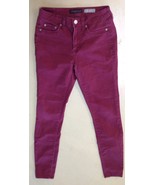 Aeropostale Womens Jeans Size 2 26x28” Stretch High Waist  Skinny Burgundy - £6.95 GBP
