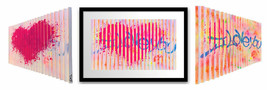 E M Zax &quot;I Love You&quot; Original Hand Painted 3D Polymorph On Paper H/S Framed Coa - £1,049.19 GBP