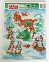 Rudolph the Red Nosed Reindeer Frame Tray Puzzle Golden 1993 - £11.94 GBP