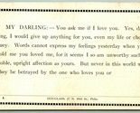 Love Letter To My Darling Douglass Philadelphia UNP Unused DB Postcard I3 - $9.76