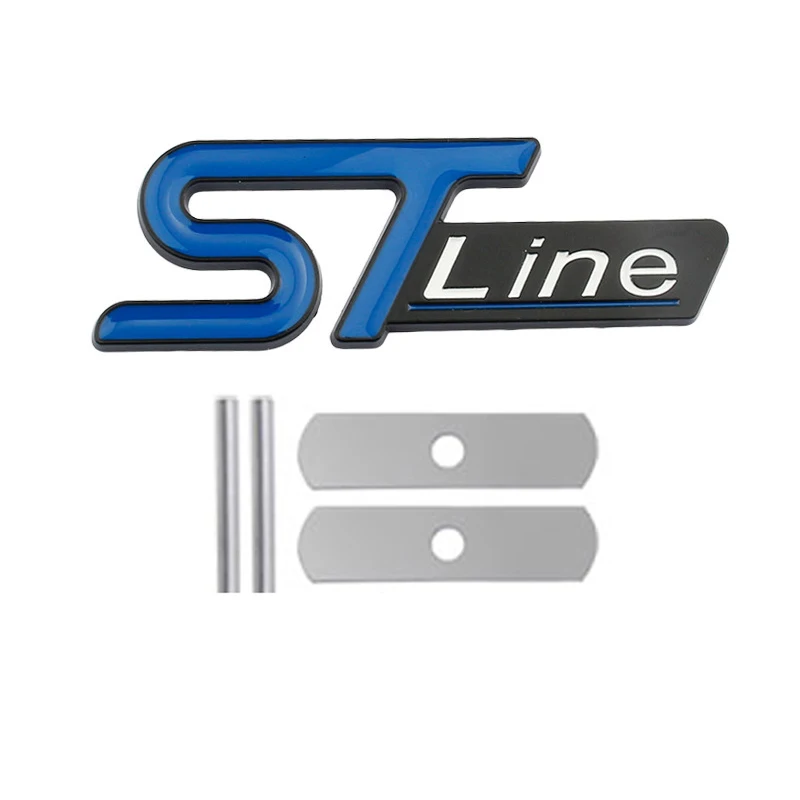 3D Car Front Grill Trunk Metal Logo ST Line Emblem For Ford Kuga MK3 MK2 MK4 S M