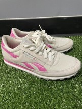 Reebok Classic Womens Gray Pink Sneakers Size 7 Leather Upper Rare - £20.17 GBP