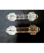 Crystal Barbell Knife Utensil Rest Fine Dining Faceted Dinnerware - Pair... - $23.04 CAD