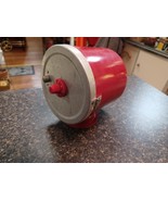 Vtg Red Metal Piggy Bank With Combination 1960s #1 - $558.87 MXN