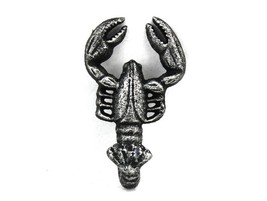 Antique Silver Cast Iron Decorative Wall Mounted Lobster Hook 5&quot;&quot; - $11.99
