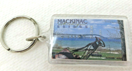 Keychain Mackinac Michigan Bridge Buoy Backpack Vintage  - $11.35