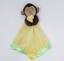 Prestige Toy Baby Monkey Green Yellow Security Blanket Stuffed Plush Teether - £29.07 GBP