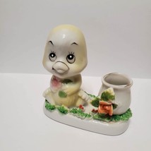 Vintage Baby Chick Figurine, Toothpick Holder / Planter, 1950s Taiwan MCM