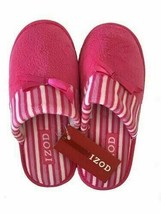 Izod Ladies Women&#39;s Summer Slippers Scuffs Slides Striped Sz Small 5-6 P... - £19.44 GBP