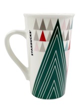 Starbucks Christmas Tree Mug Tall Ceramic Coffee Cup Geometric Triangle Holiday - £13.03 GBP