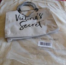 NEW Victoria's Secret Canvas Chain Tote - $61.49
