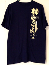 Notre Dame men S t-shirt size  Adidas Navy Blue short sleeve, 100% cotton - £9.00 GBP