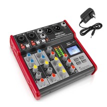 Pyle, Sound 4 Channel Bluetooth Compatible Professional Portable Digital DJ Cons - £95.11 GBP