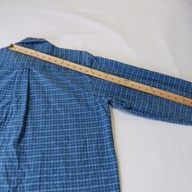 John Ashford RN#13711 Men's Blue Check Plaid Long Sleeve Button-Down Shirt Large image 8