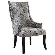 Best Master Adelmo Floral Pattern Fabric Upholstered Accent Chair in Natural - £336.55 GBP