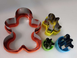 Gingerbread Man Cookie Cutters Set, 4 PCS Gingerbread Man Biscut Cutters Set - £6.80 GBP