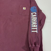 Carhartt 102867-614 Original Fit Men's Red Cotton Long-Sleeve Graphic T-Shirt XL image 9