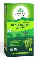 Lot of 4 Organic India Tulsi Green Tea Classic 100 Tea Bags Natural Basi... - £48.50 GBP
