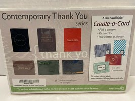 Contemporary Set of Thank you cards - 36 Cards And Envelopes Assorted New - £3.50 GBP