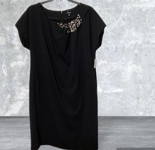 Relativity Women’s Shift Dress Size 2XL Black Knee Length Sequins Brand New - £26.52 GBP