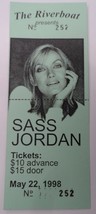 Sass Jordan At The Riverboat 1998 Vintage Ticket Stub Toronto Canada Can... - $12.00 CAD