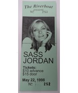 Sass Jordan At The Riverboat 1998 Vintage Ticket Stub Toronto Canada Can... - $8.77