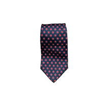 Polo Ralph Lauren Mens Tie Navy With Red Blue Circles 100% Silk 59L X 4W - £23.73 GBP