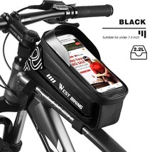 WEST BI Hard  TPU Bicycle Bag Touchscreen 6-7.4&quot; Phone Stand Waterproof Front Be - £93.00 GBP