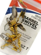 Eagle Claw Barrel Swivel Size 7 With Safety Snap Fishing 2 pkgs 6 Pcs ea... - £7.77 GBP