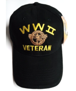 World War II WWII Veteran Embroidered Eagle Logo Military Hat Cap NEW - $4.99